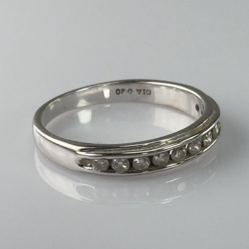 18ct White Gold Diamond Half Eternity Ring