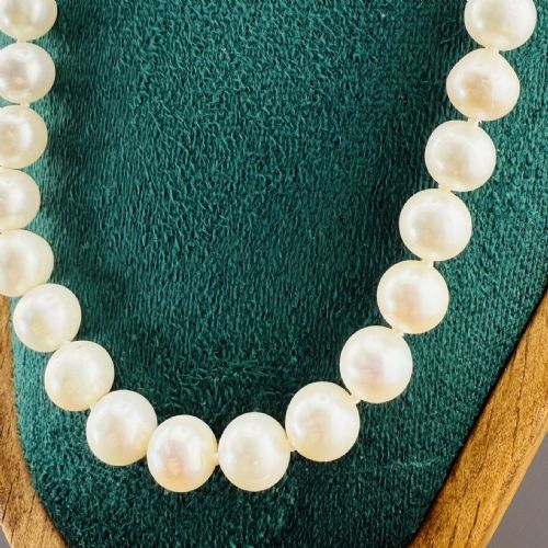 14CT GOLD CLASPED CULTURED PEARL LONG NECKLACE - ADDITIONAL PHOTO 1