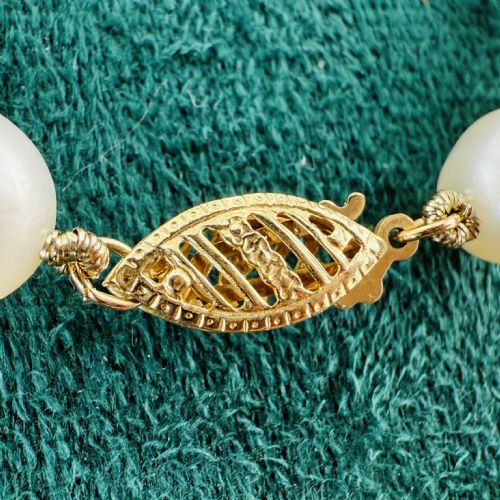 14CT GOLD CLASPED CULTURED PEARL LONG NECKLACE - ADDITIONAL PHOTO 9