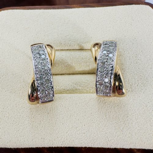 9ct Gold Diamond (0.76ct) Cluster Stud Earrings
