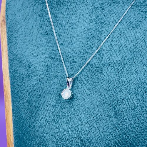 9CT WHITE GOLD DIAMOND 025CT SOLITAIRE PENDANT NECKLACE - ADDITIONAL PHOTO 4