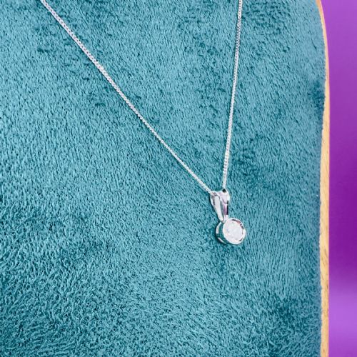 9CT WHITE GOLD DIAMOND 025CT SOLITAIRE PENDANT NECKLACE - ADDITIONAL PHOTO 5