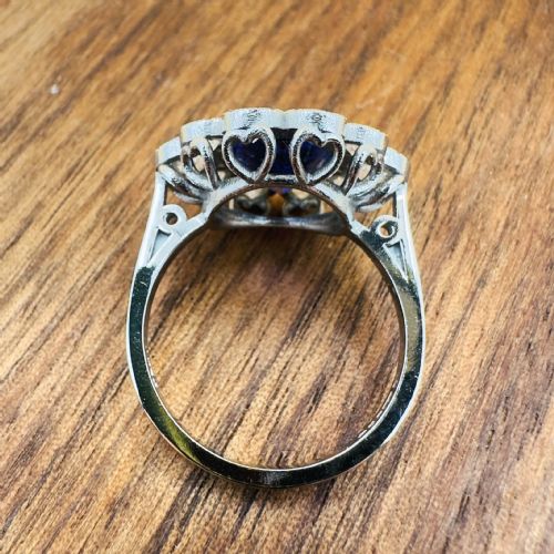 PLATINUM TANZANITE 300CT AND DIAMOND 226CT CLUSTER RING 75G - ADDITIONAL PHOTO 6