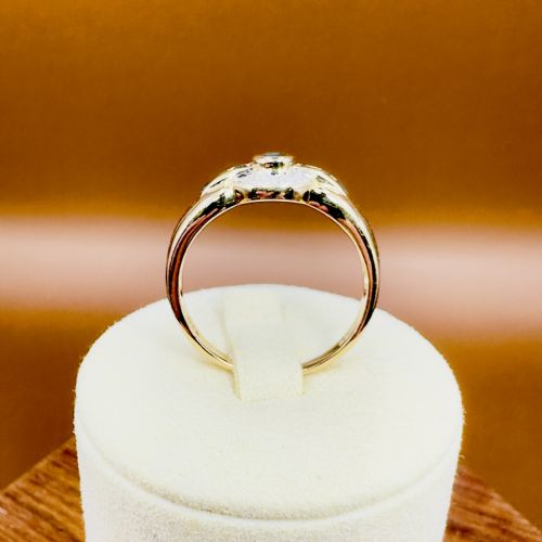 14CT GOLD DIAMOND AND PRINCESS AND OVAL CUT SAPPHIRE CLUSTER RING - ADDITIONAL PHOTO 11