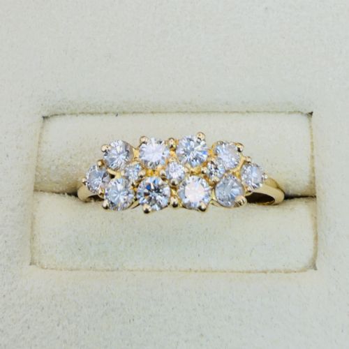 18ct Gold Vintage Brilliant Diamond (0.75ct) Cluster Ring