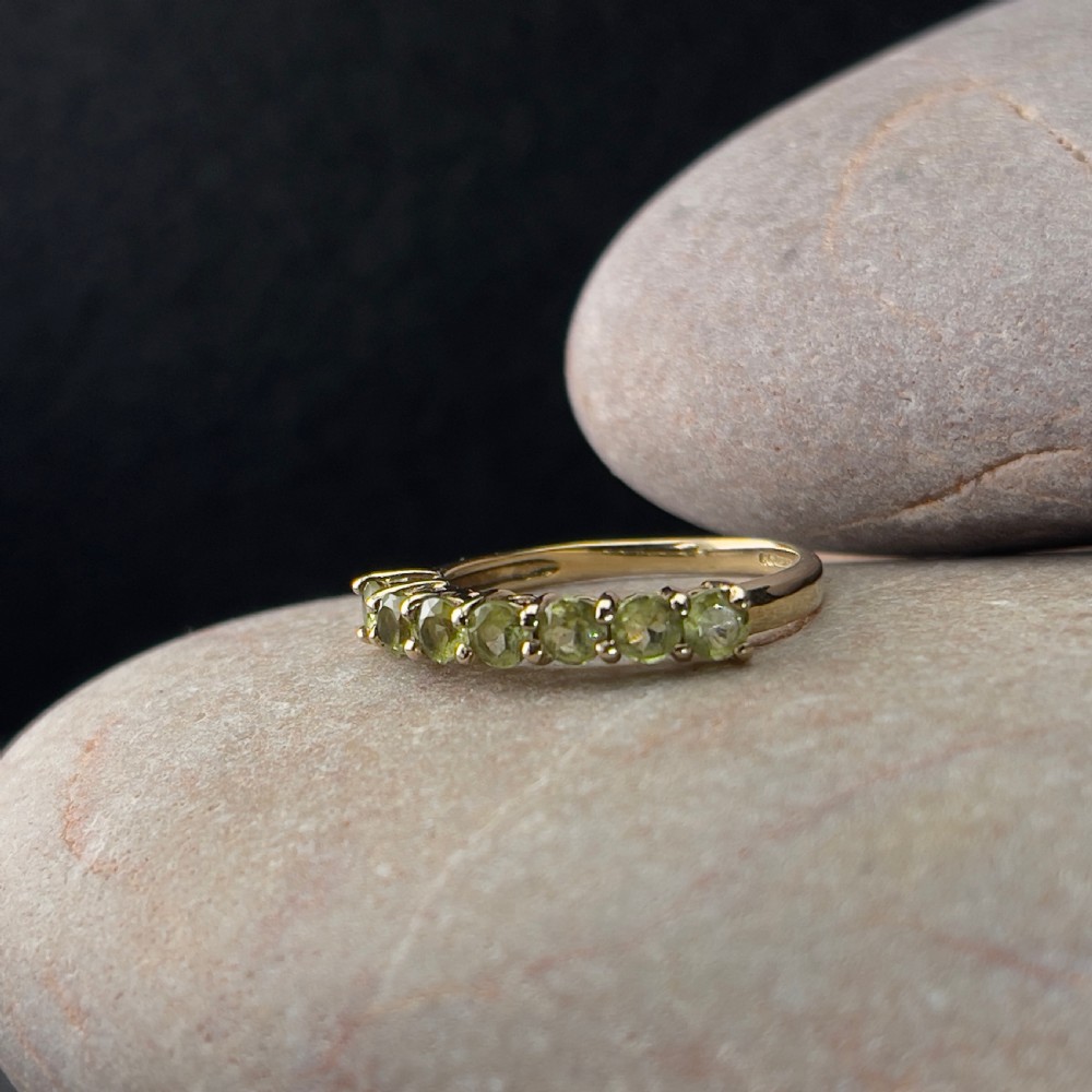 9ct Gold Peridot Half Eternity Ring View II