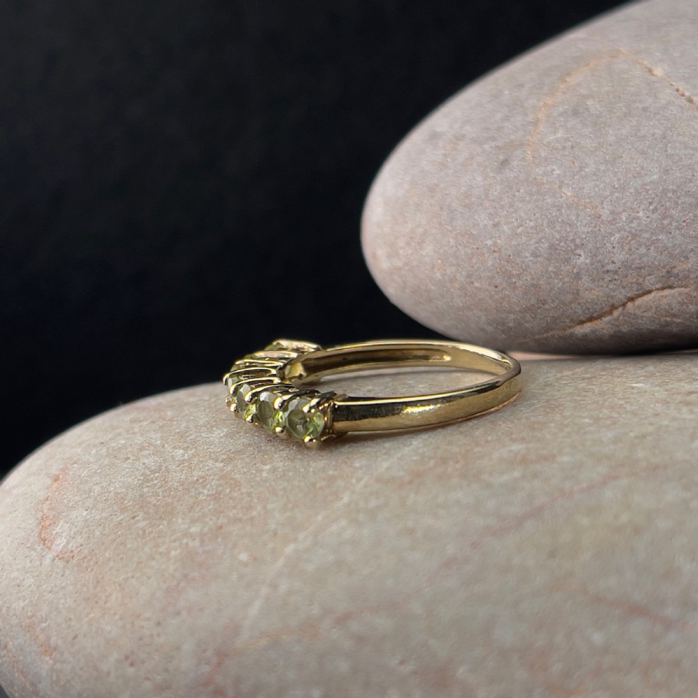9ct Gold Peridot Half Eternity Ring View III