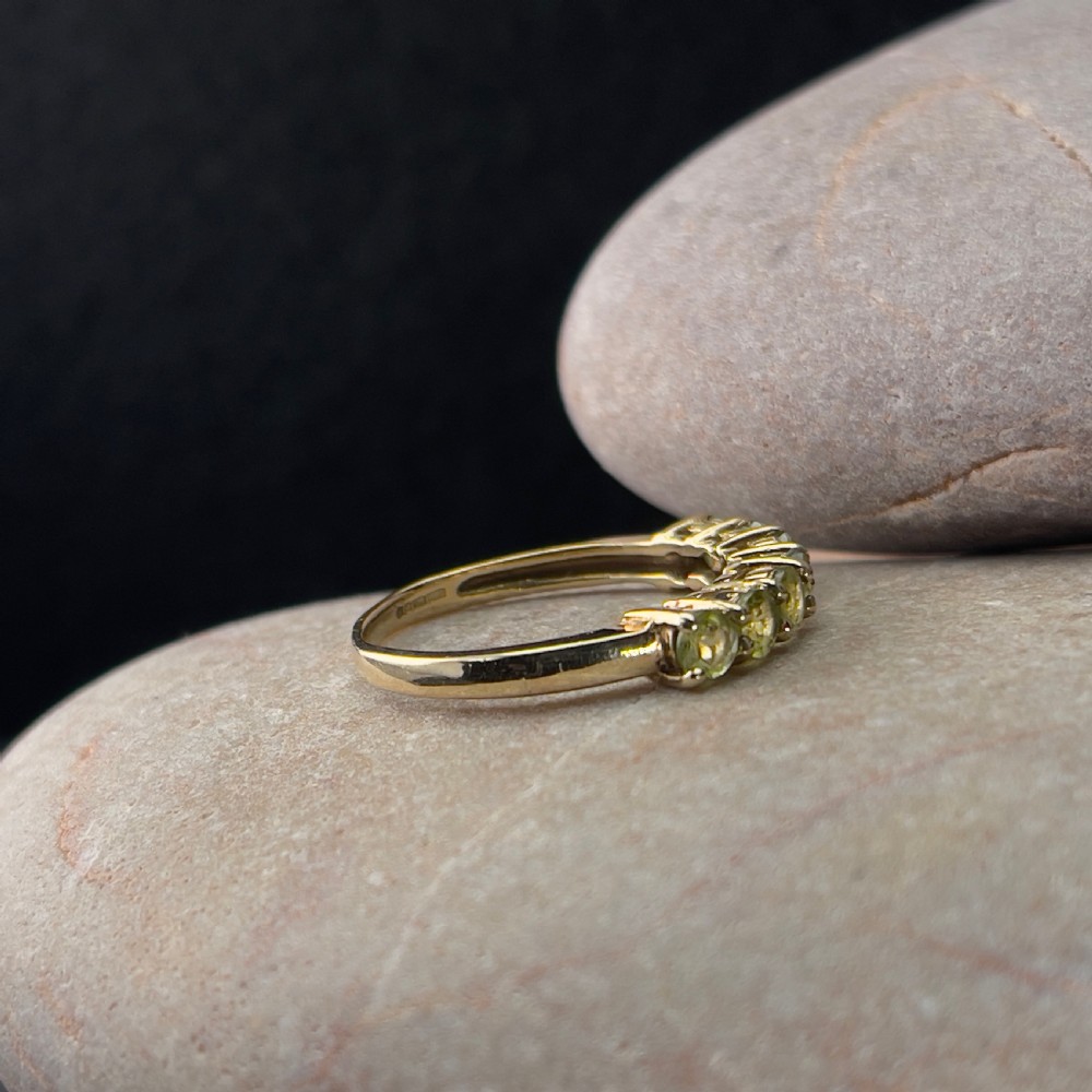 9ct Gold Peridot Half Eternity Ring View IV