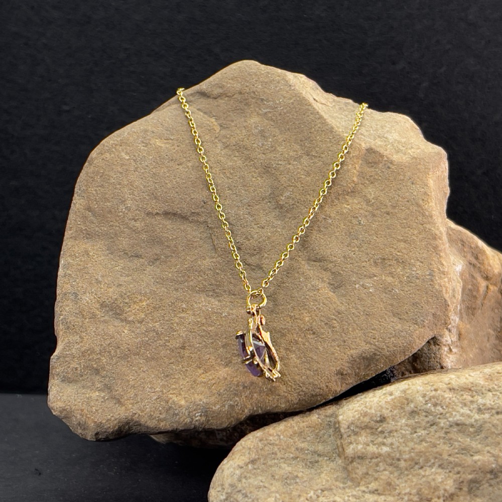 9ct Gold Amethyst Pendant Necklace
 View III