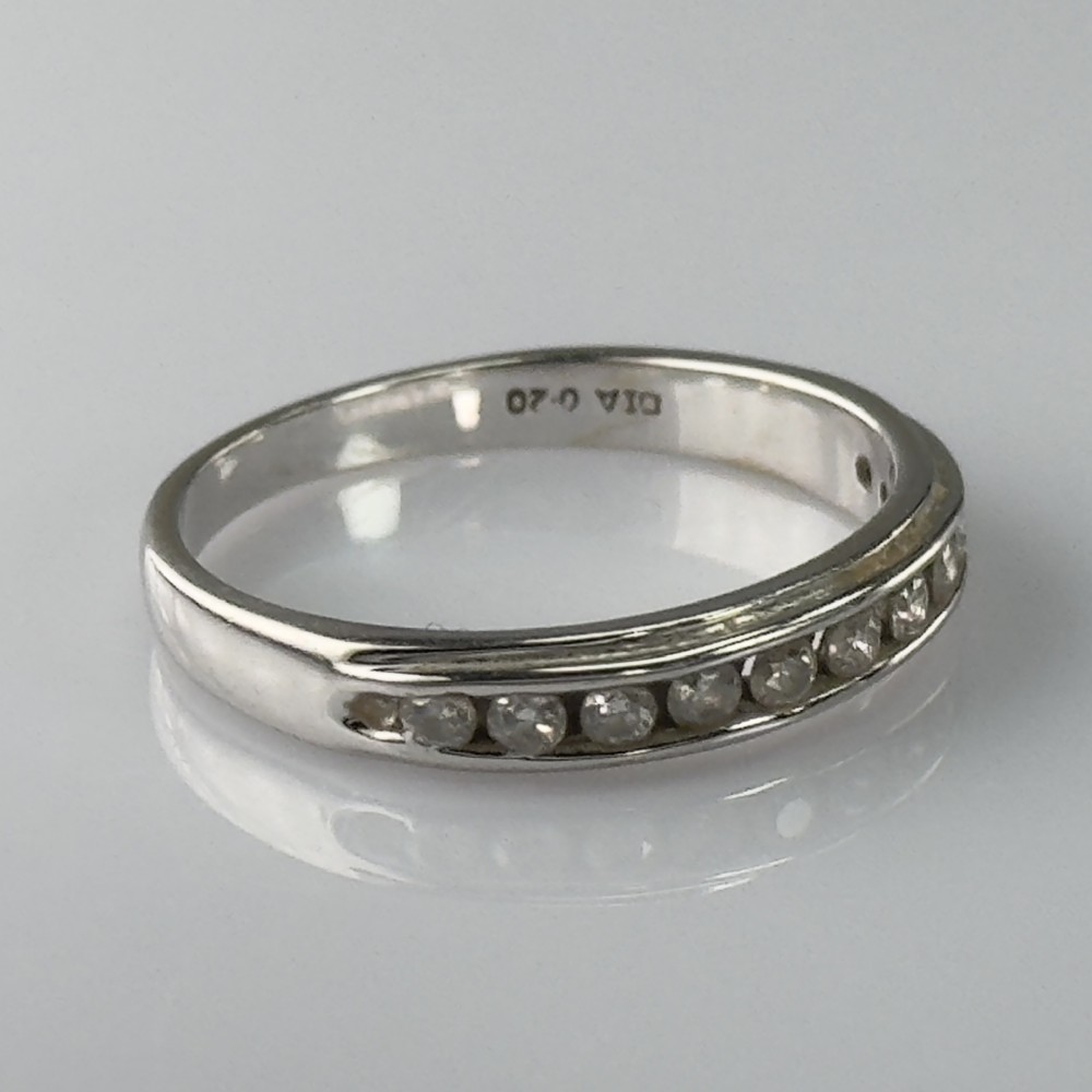 18ct White Gold Diamond Half Eternity Ring