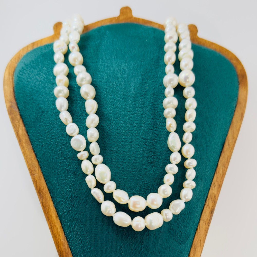 Baroque Pearl Long Flapper Necklace