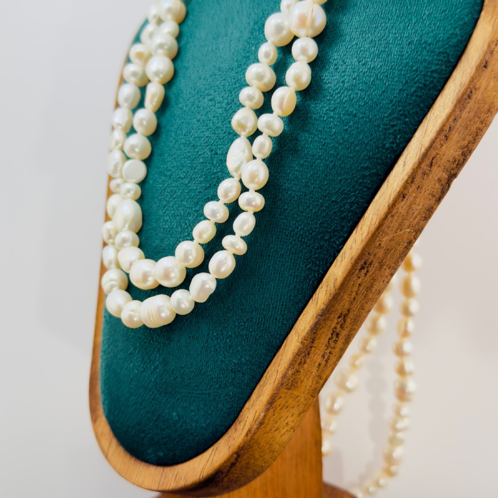 Baroque Pearl Long Flapper Necklace View III