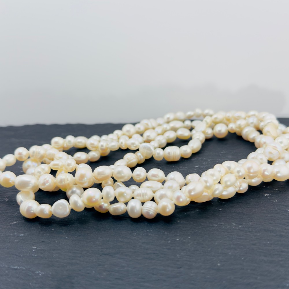 Baroque Pearl Long Flapper Necklace View VII