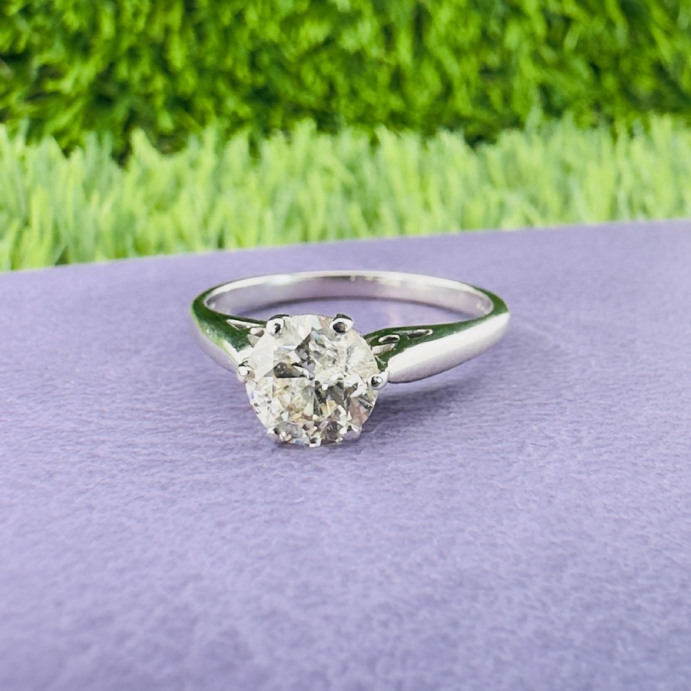 18ct White Gold Brilliant Cut Diamond (1.00ct) Solitaire Ring
