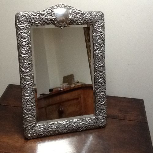 Large Silver Decorative Mirror | 519726 | Sellingantiques ...