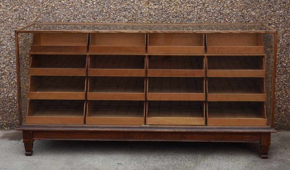 Oak haberdashery shop counter by J LE VINE London View II