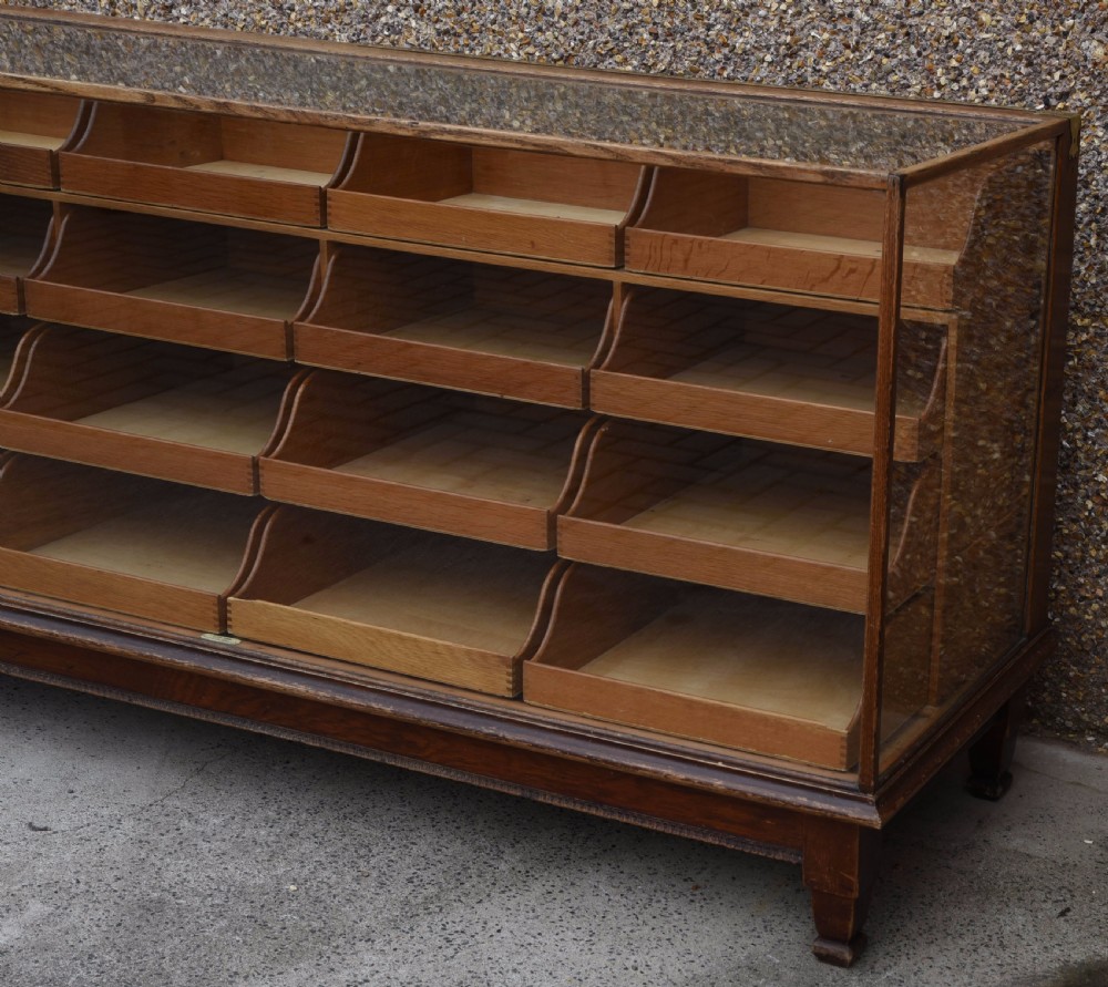Oak haberdashery shop counter by J LE VINE London View III