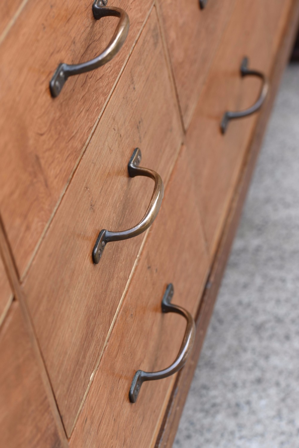 Oak haberdashery shop counter by J LE VINE London View VI