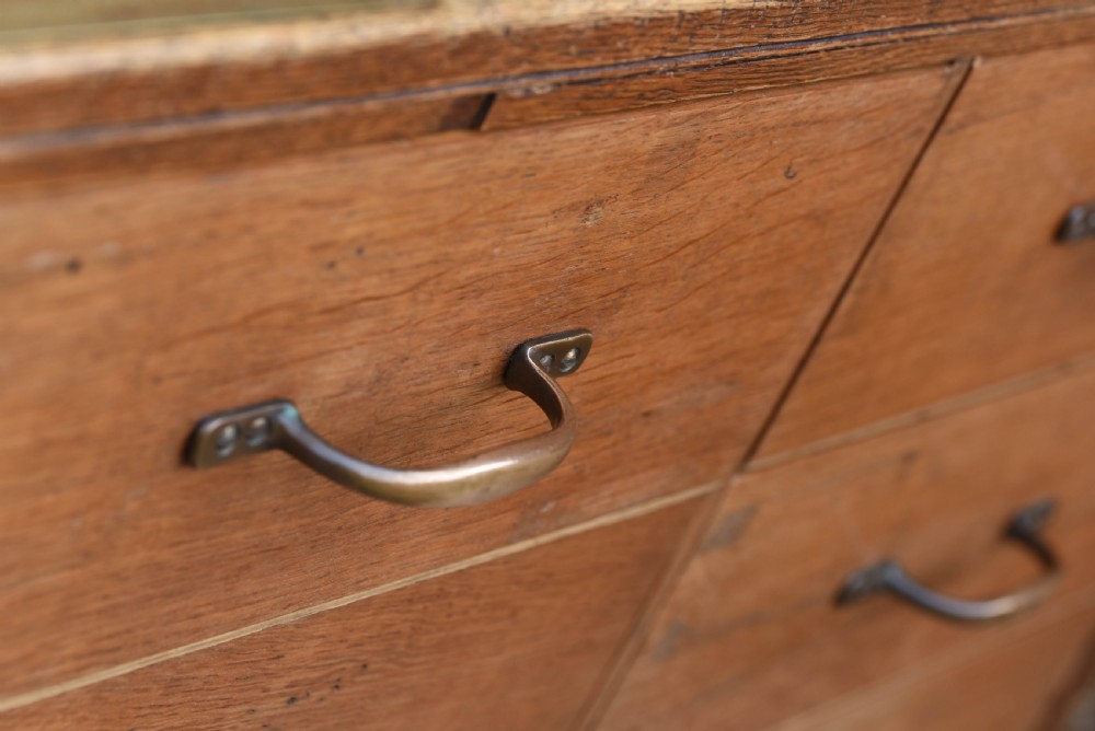 Oak haberdashery shop counter by J LE VINE London View XII