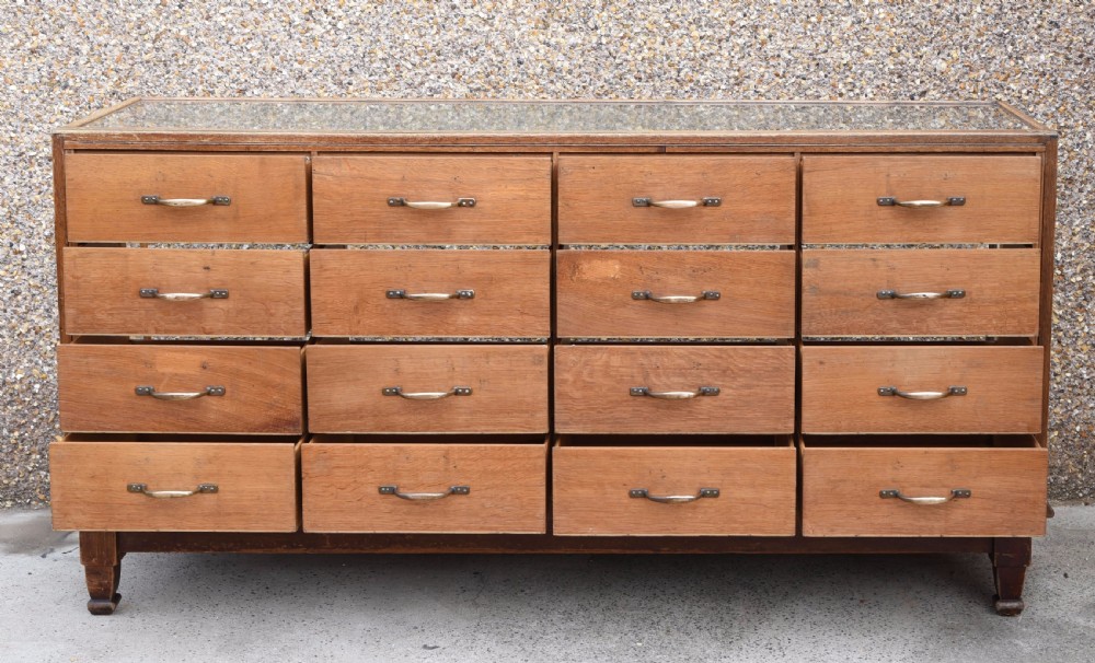 Oak haberdashery shop counter by J LE VINE London View XIV