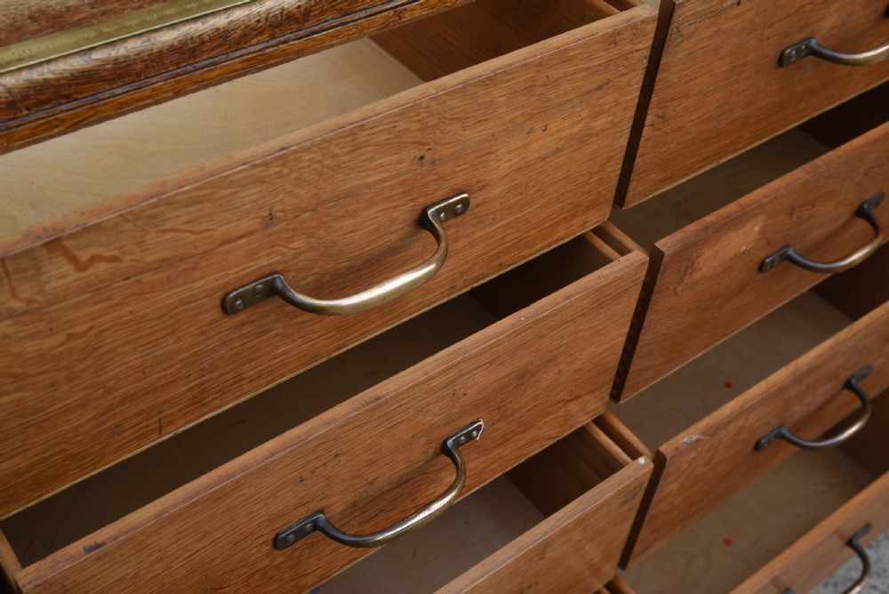 Oak haberdashery shop counter by J LE VINE London View XVI