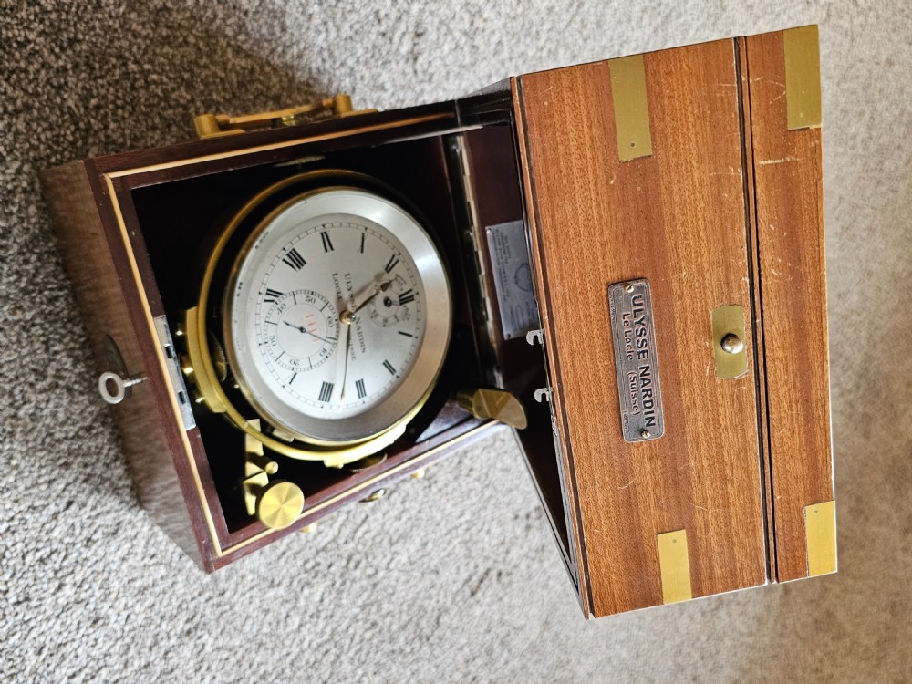 Superb Ulysse Nardin Marine Chronometer 1928 with History  View V