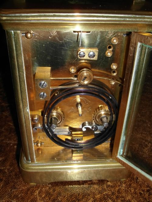 STRIKING REPEATING FRENCH CARRIAGE CLOCK J W BENSON - ADDITIONAL PHOTO 3