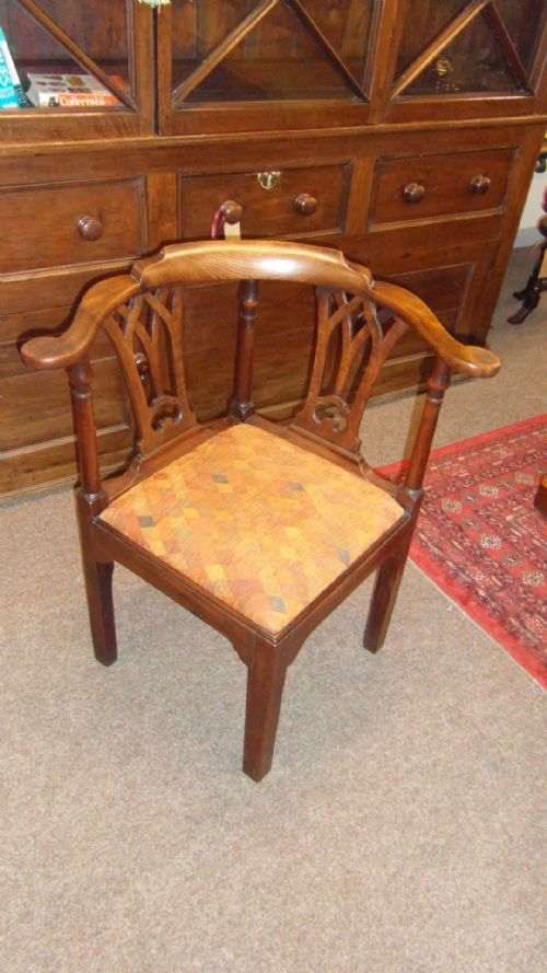 GEORGE III ELM CORNER CHAIR - ADDITIONAL PHOTO 5