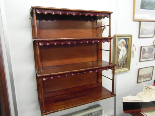 georgian mahogany graduated shelves - CATEGORY: ANTIQUE FURNITURE - DATED GEORGIAN