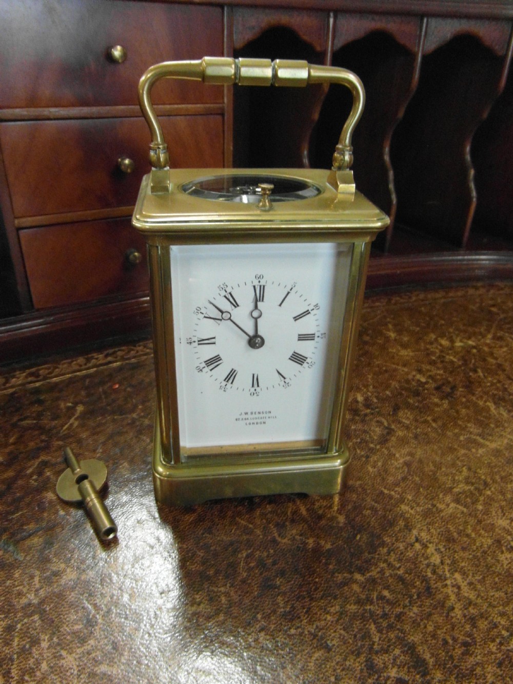 Striking Repeating French Carriage Clock J W Benson View VI