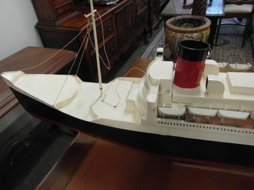 Queen Mary Cunard White Star Line Working Model Ship  View X