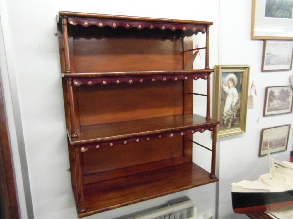 Georgian Mahogany  graduated Shelves