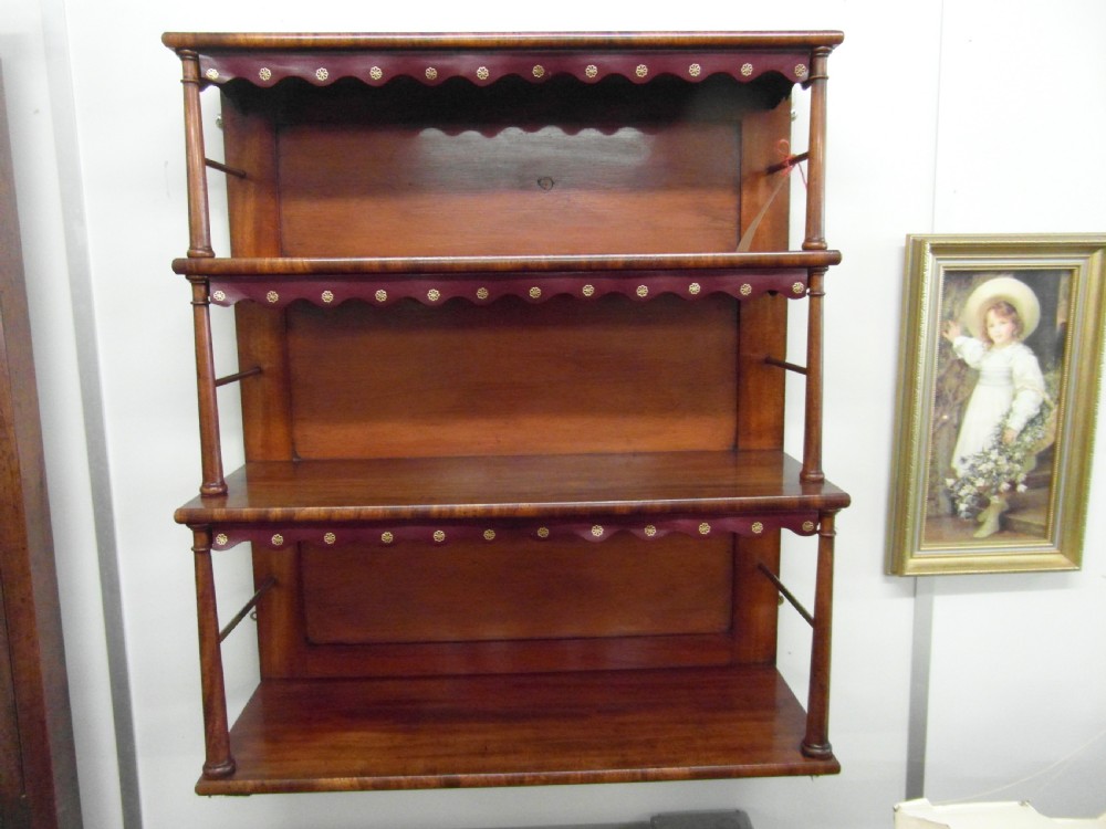Georgian Mahogany  graduated Shelves View V