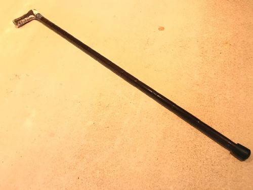 Gentleman’s Walking Stick Sword Stick with Silver Mount & Horn Handle
