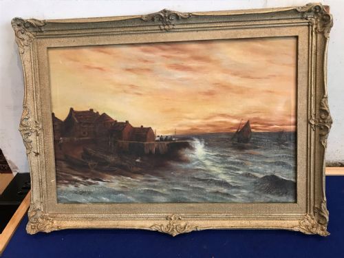Oil Painting on Canvas Maritime Scenes Early 19th Century
