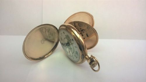 fig 1. Elgin, Masonic full hunter, 17 jewel 25 year GF case.