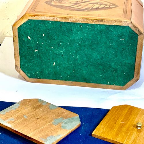 TEA CADDIE SATINWOOD WITH SHELL INLAYS GEORGIAN - ADDITIONAL PHOTO 9
