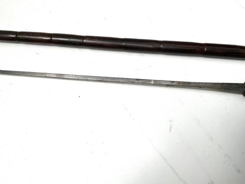 THE FINEST GENTLEMANS WALKING STICK SWORD STICK WITH SILVER HORSES HEAD HANDLE - ADDITIONAL PHOTO 12