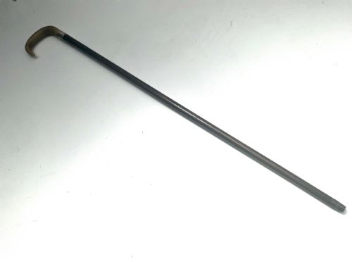 HORN HANDLED GENTLEMANS WALKING STICK SWORD STICK WITH SILVER COLLAR - ADDITIONAL PHOTO 6