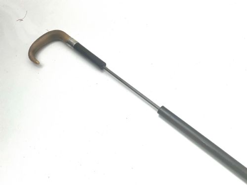 HORN HANDLED GENTLEMANS WALKING STICK SWORD STICK WITH SILVER COLLAR - ADDITIONAL PHOTO 10