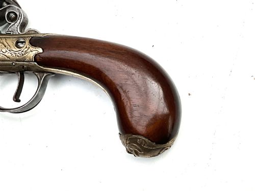 AN 18TH CENTURY FLINTLOCK QUEEN ANNETYPE GREATCOAT PISTOL BY I PARR LONDON - ADDITIONAL PHOTO 2