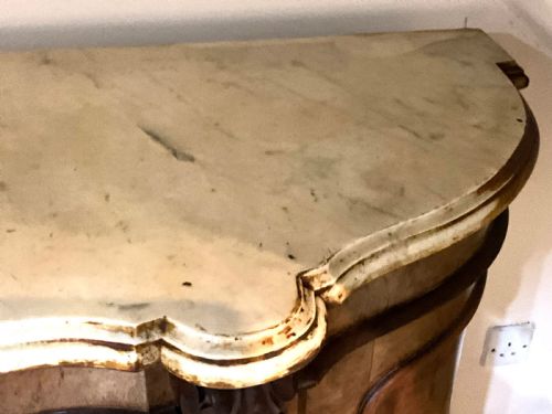 CREDENZA BURR WALNUT MARBLE TOPPED CIRCA 1850 - ADDITIONAL PHOTO 1