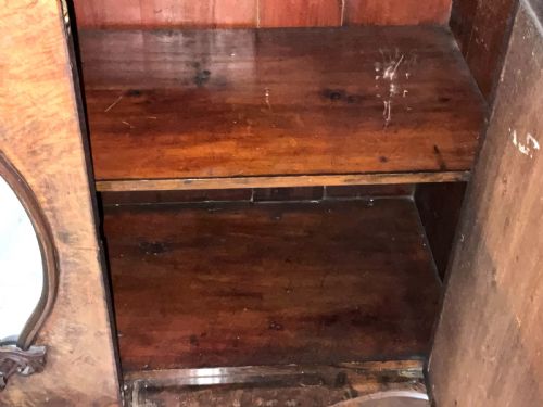 CREDENZA BURR WALNUT MARBLE TOPPED CIRCA 1850 - ADDITIONAL PHOTO 7