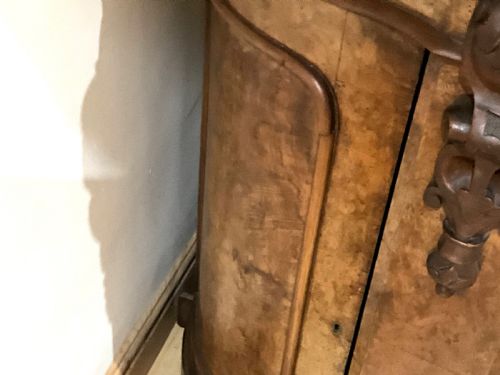 CREDENZA BURR WALNUT MARBLE TOPPED CIRCA 1850 - ADDITIONAL PHOTO 10
