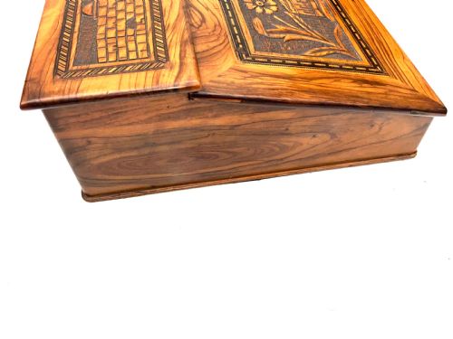 TEMPLE MOUNT CARVED OLIVE WOOD WRITING SLOPE - ADDITIONAL PHOTO 12