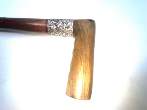 HORNED HANDLE GENTLEMANS WALKING STICK SWORD STICK - ADDITIONAL PHOTO 11