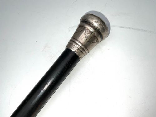GENTLEMANS SILVER TOPPED WALKING STICK SWORD STICK - ADDITIONAL PHOTO 7