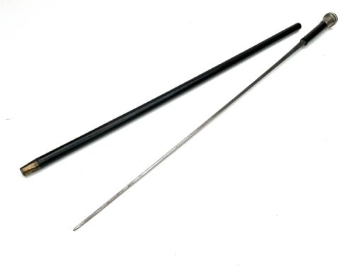 SILVER TOP GENT'S WALKING STICK SWORD STICK - ADDITIONAL PHOTO 10