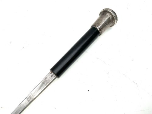 SILVER TOP GENT'S WALKING STICK SWORD STICK - ADDITIONAL PHOTO 12