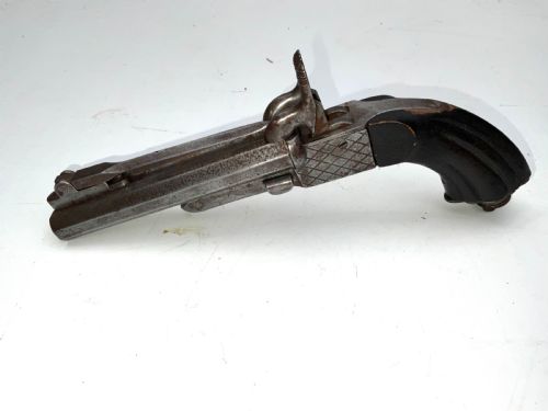PINFIRE 9 MM DOUBLE BARRELS PISTOL FOLDAWAY BAYONET - ADDITIONAL PHOTO 1